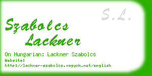 szabolcs lackner business card